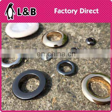 wholesale high quality brass material shiny finish flat metal eyelets grommets