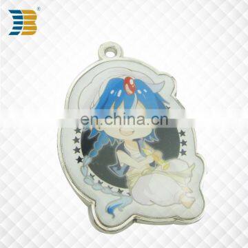 custom stainless steel charm print wth epoxy