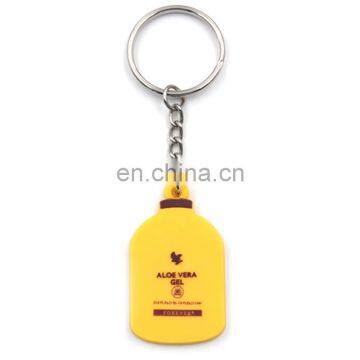 Custom soft PVC& Rubber material keyring made in China