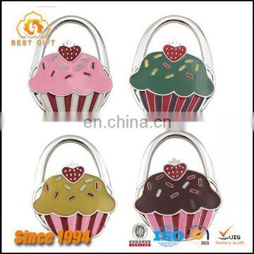 Mini Size Soft Enamel Cupcake Cake Metal Purse Hook Hanger