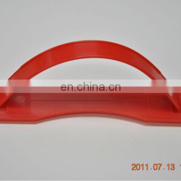 Hard plastic handle for packaging carton