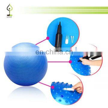 Персонально окрашенный антиразрывный массажный йоговый гимнастический мяч + ручной насос photo-3