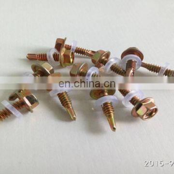 Taiwan Roofing Hex Flange Washer Head Self Drilling TEK EPDM Stainless Steel Screws
