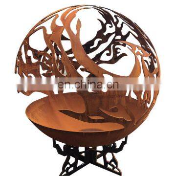 Corten Steel Fire Pit Sphericity Bowl
