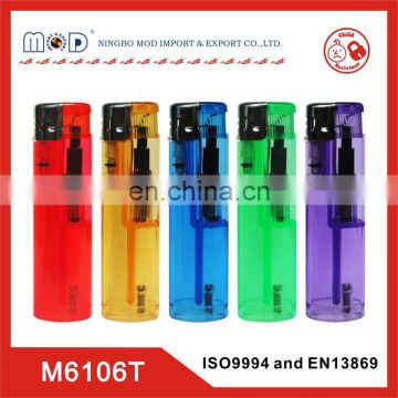 Europe standard cheapest butane plastic gas lighter- china transparent lighter with ISO9994 for Europe