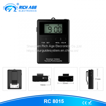 RC 8015 hajj wireless tour gudie system with lanyard and Microphone & Earophone