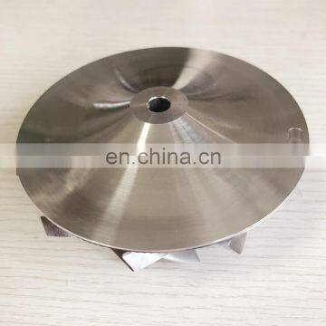 T51RSPL 76.71/102.33 мм 11+0 лопастей гоночный турбонагнетатель фрезерованный/из алюминия 2618/штампованное компрессорное колесо photo-2