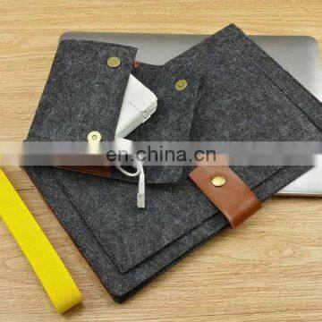 Chustom Felt Laptop Sleeve With Charger Case photo-3