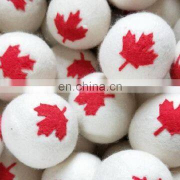 6cm 7cm wool dryer ball with logo