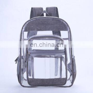 Multi-Pockets Heavy Duty Clear Backpack Transparent Daypack Durable PVC Bag For Security photo-5