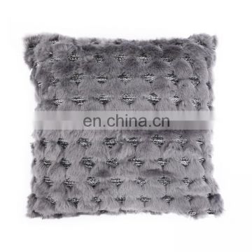 New style technology dark grey jacquard knitted woven decorative cushion cover