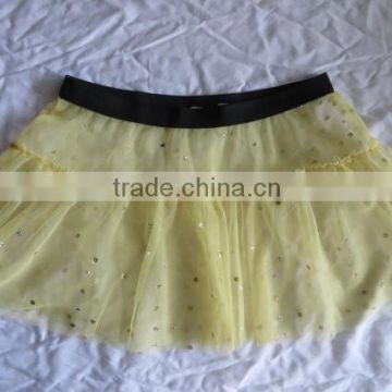 2015 new design boutique posh Yellow twirly skirt children skirt