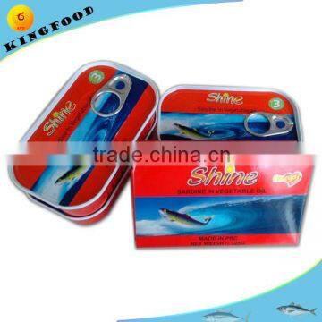 125g easy open fresh Halal Canned Sardine Factory with best quality