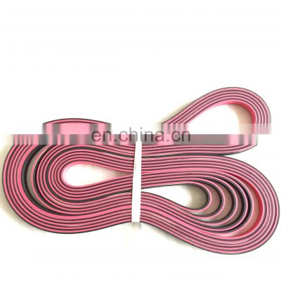 Red Rubber Coating Rubber Flat Belts