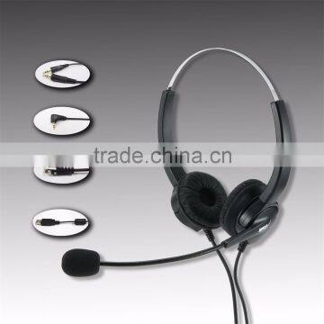 Landline telephone headset for call center headset