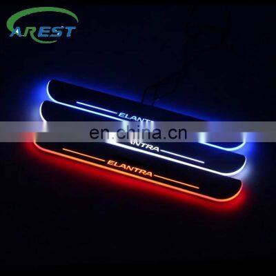 Carest LED Door Sill Streamed For HYUNDAI ELANTRA Sedan (MD,UD)2010-2015 Scuff Plate Acrylic Door Sills Car Sticker Accessories