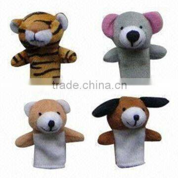 Promotional animals toys plush finger puppet