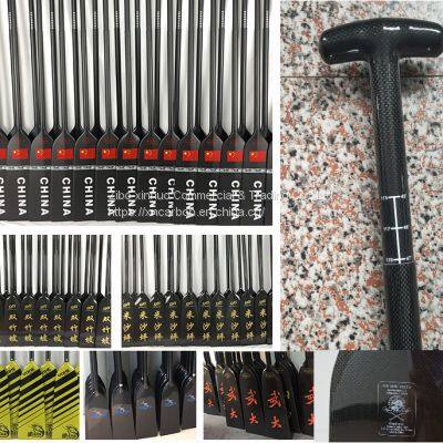 high glossy Adjustable length 4.5~5.1 inch Aluminum clamp IDBF carbon fibre dragon boat PADDLE