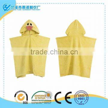 100% Cotton Terry Towel Kids Poncho With Hooded