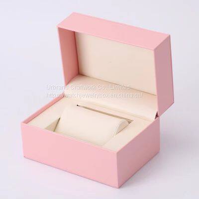 High Grade PU Watch Box Wooden Ring Necklace Pendant Set Box Jewelry Display Box photo-3