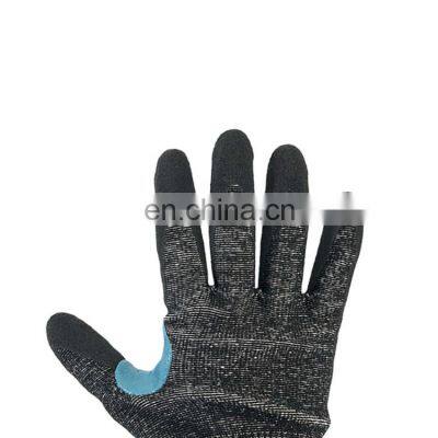 18G Superior Cut Level D Nitrile Coated Cut Resistant Gloves Metal Fabrication Safety Working Gloves Reinforced Anti-Cut Gloves