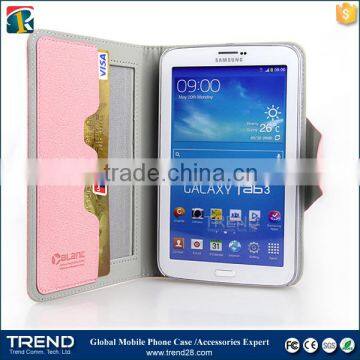 China Supplier Kickstand Folding Leather Case for Samsung Tab 3 photo-4