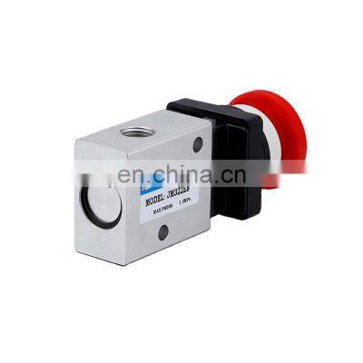 JM322EB JM322PB Pneumatic Solenoid Valve Control Stainless G1/4 Mechanical Pneumatic Valve Supplier With Lock Push Button