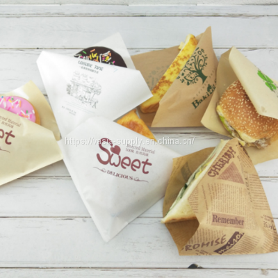 Custom logo printing sandwich wrapping paper compostable wrap sandwich baking paper