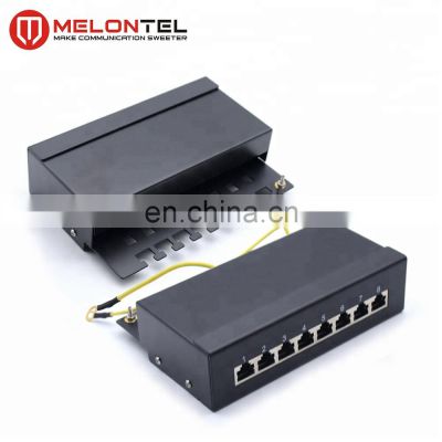 MT-4020B Wholesale Wall Mount 1U 8 Port Cat.5e Cat.6 STP Patch Panel With Shielded