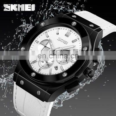 Skmei Watch Importer PU Leather Stopwatch Function Genuine Leather Sport Quartz Wrist Watches#9157 photo-4