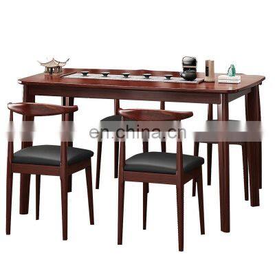 Solid wood living room household tea table and chair combination dual purpose small family Zen Chinese tea table