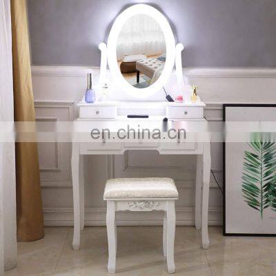 Vanity Table Set with 10 LED Lights