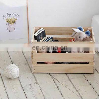 Living Room Bedroom Decorative Wooden Storage Container Boxes Wood Crates photo-5