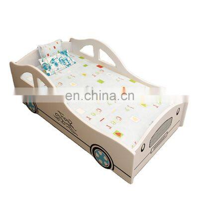 New Style Attractive White Wooden Children's Bed Car Bed for Kids
