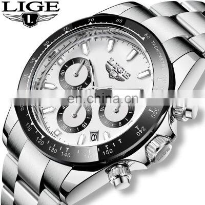 LIGE 8937 Sport Men Watch Fashion Waterproof Luminous Watches Luxury Brand Luminous Mens Quartz Shock Resistant Wristwatch