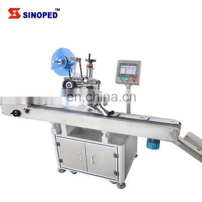 auto hot selling flat top labeling machine Automatic jelly cup carton box container plastic tray labeling machine