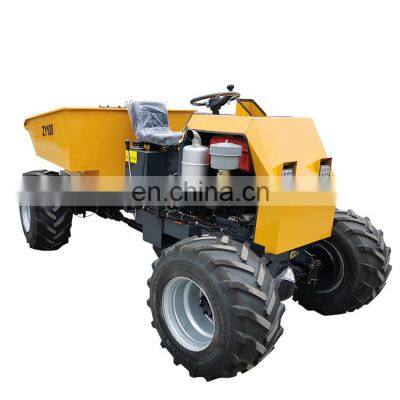 1ton Self loading 4*4 mini dumper front loader zy100 tipper dumper 2 ton crawler dumper mini for sale