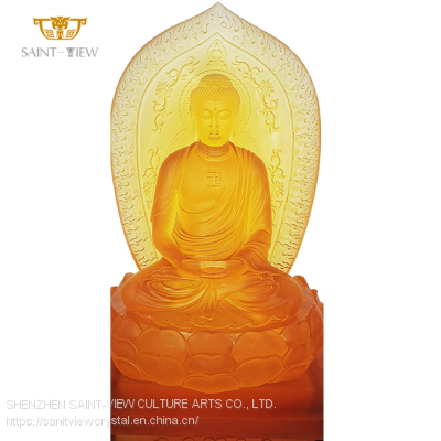 Customization Size Color Yellow Gold Plating Engrave Handmade Carving Temple Indoor Big Buddha