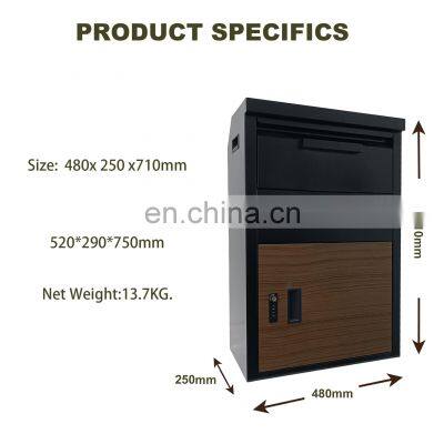 Metal Mailbox Hanging Simple House Shaped Outdoor Wall Mount Mounted