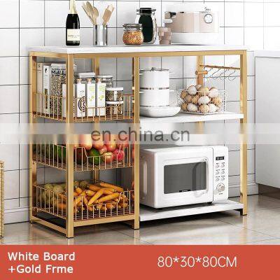 New Kitchen Organizer Cabinet Shelf Rack Microwave Oven Stand Wooden Kitchenware Storage photo-5