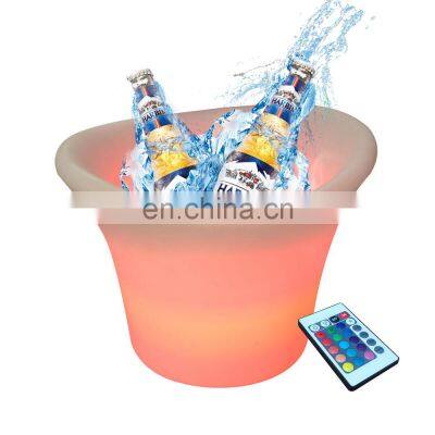 Cheap Portable Party Inductive Rechargeable LED Beer Bucket Night Club Accessories LED Beer Bucket