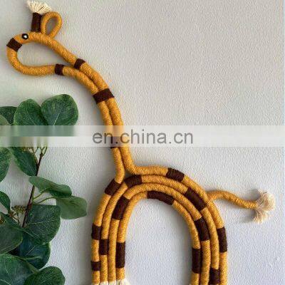 Hot Sale Macrame The Giraffe Bow Wall Decor, Boho Nursery Baby Room Best Price Vietnam Supplier photo-5