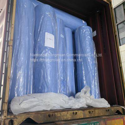 45GSM Notex SMS SMMS Non-woven Fabric 2100 mm de Ancho, Azul Adecuado Para Traje photo-3