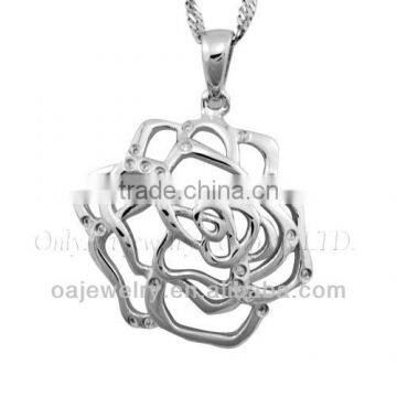 hot sale and rose design cheap 925 silver pendant from OA jewelry