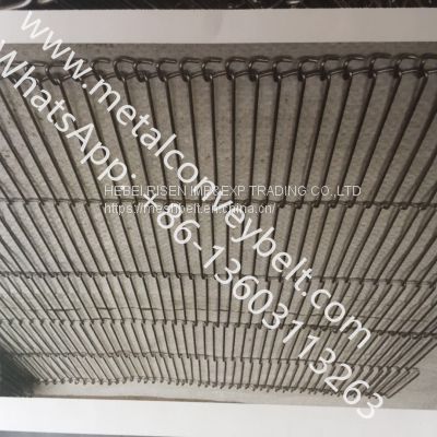 Flat Flex Driven Conveyor Metal Belt Conveyor Wire Belt For Cooling Cake