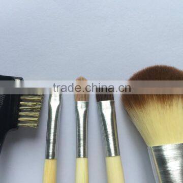 Horse Hair Material Wood Handle Face Used Make up Brush Set 5 Piece photo-3