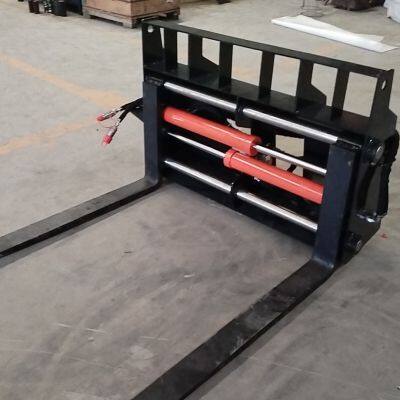 China skid steer forks with Side Shift adjustable forks for skid steer loader