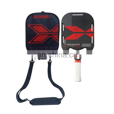 Professional Factory Supply Carbon Fiber Pickleball Paddle Cover Bag11.54*8.3 in Red Smile Bilateral Model USAPA Approved