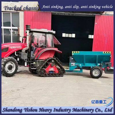 1404 tractor modified with rubber track, half chain rail, mud leveling, stable and reliable