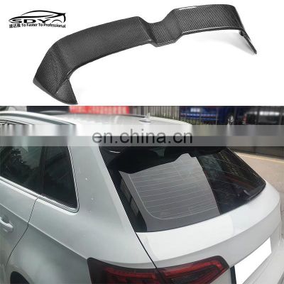 A3 S3 OEM Carbon Fiber Rear Roof Spoiler For Audi 8V A3 Sline S3 RS3  4-Door 2014-2018